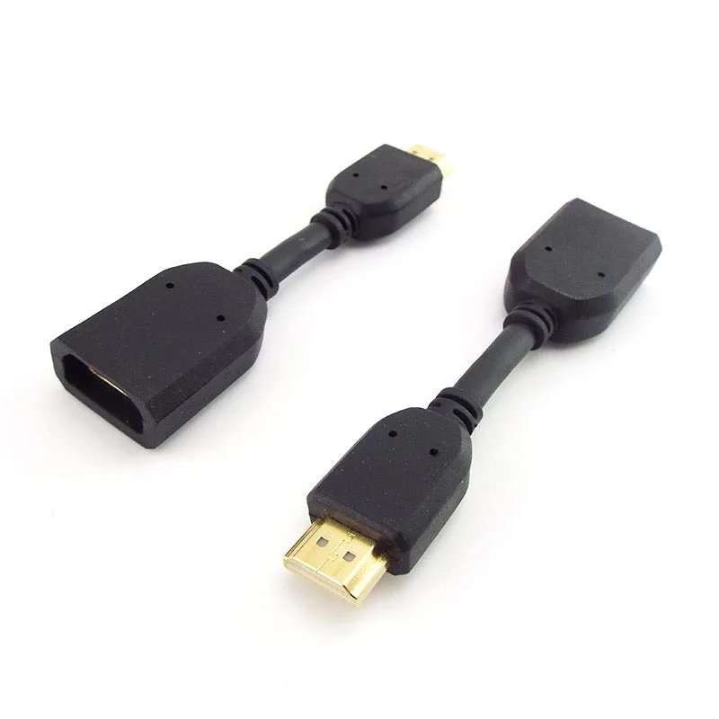 

Удлинительный кабель Mini HDMI-совместимый штекер-гнездо для HD TV LCD ноутбука любой угол регулируемый преобразователь Расширенный разъем