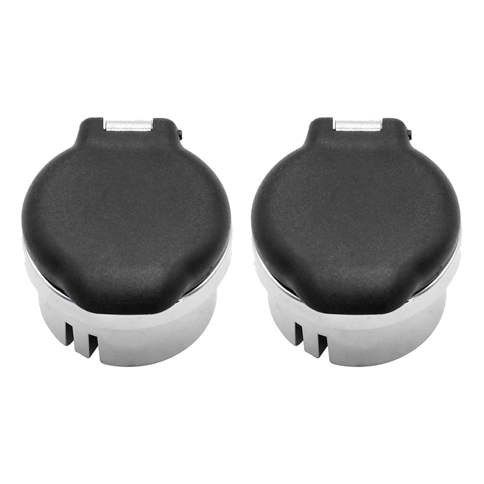 2pcs Dash Power Outlet Cover 12 Volt Power Outlet Plug With Chrome Pop-out Knob Dash Cover For Silverado Tahoe Sierra 2007-2013