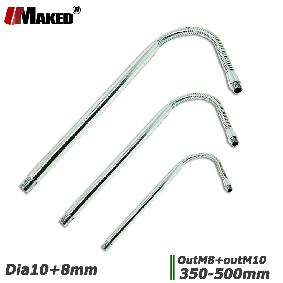 

2pc Dia10mm led gooseneck Half Soft Desk lamp Flexible holder metal holder 35/40/50CM half soft M8/M10 screw for Table light DIY