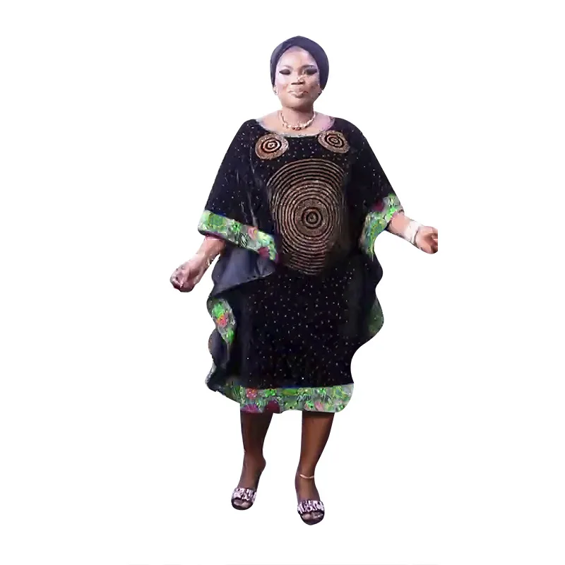 

Velvet Evening Party Dress African Dresses for Women African Traditional Clothing Dashiki Plus Size Boubou Robe Africaine Femme