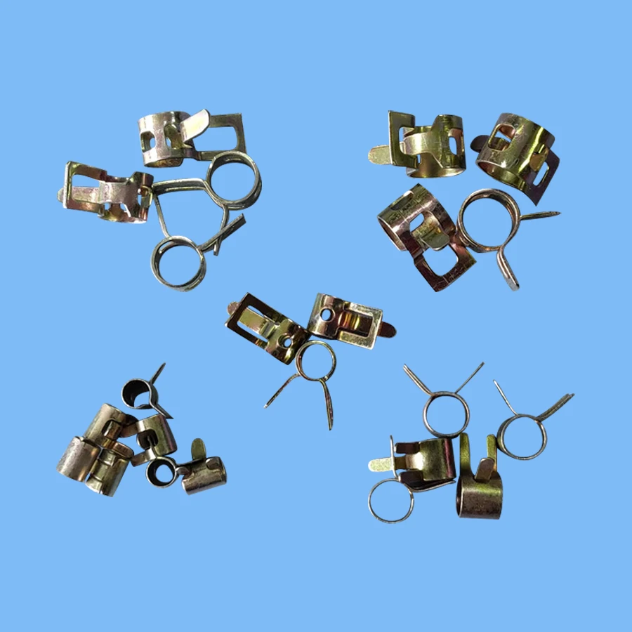 10 szt. Klipsów mocujących przewody paliwowe 4-6mm, metalowe klipsy do węży, rur, akcesoria do zbiorników paliwa