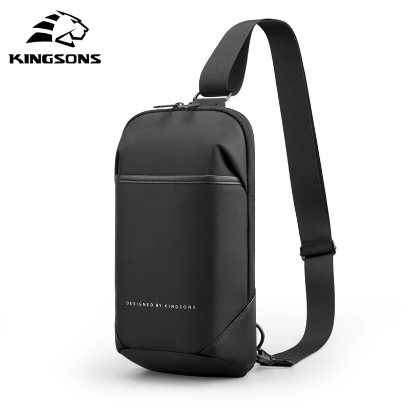 Kingsons Anti-theft Crossbody Bags Men Waterproof Chest Pack Short Trip Messenger Sling Shoulder Bag Boy Casual Walking Bagpack