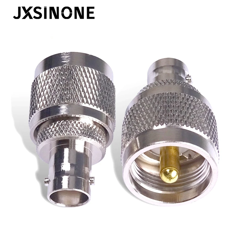 JXSINONE 1PC BNC Female Jack to UHF PL259 Male Plug RF Adapter Nickel Plated Copper Connector Coaxial For Radio Antenna Aerial