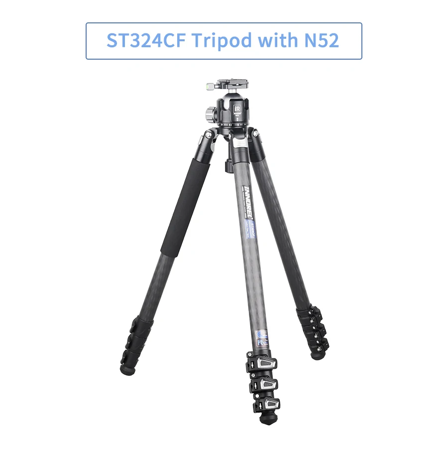 ST324CT/CF Professional 10 Layers Carbon Fiber Tripod for DSLR Camera Video Camcorder Birdwatching Heavy Duty Stand Bowl Adapter