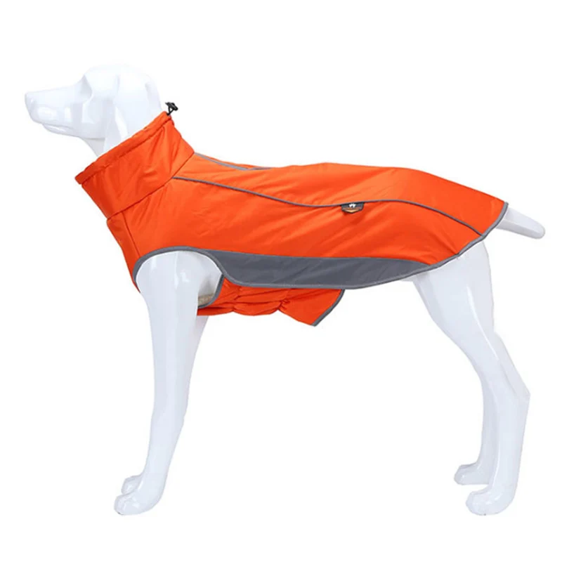 Dog Jacket Winter Reflective Waterproof Dog Ski Suit Fleece-Lined Winter Dog Clothes for Medium Big Dog Outdoor Hiking Windproof