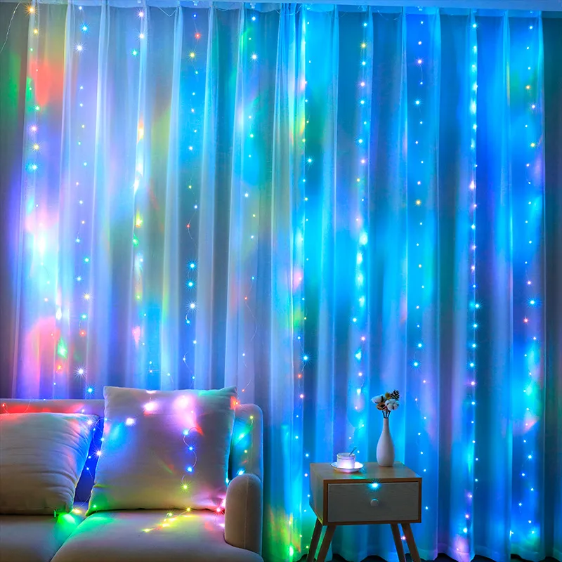 

Curtain LED String Light Garland USB Remote RGB 16 Colors Lights For Christmas New Year Home Wedding Party Lighting Decoration