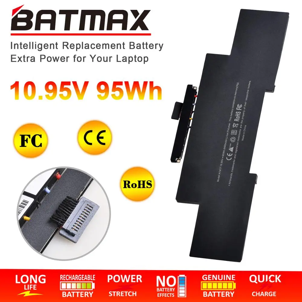 Batmax A1417 Laptop Battery for Apple A1417 A1398 (2012 Early-2013 Version) for MacBook Retina Pro 15