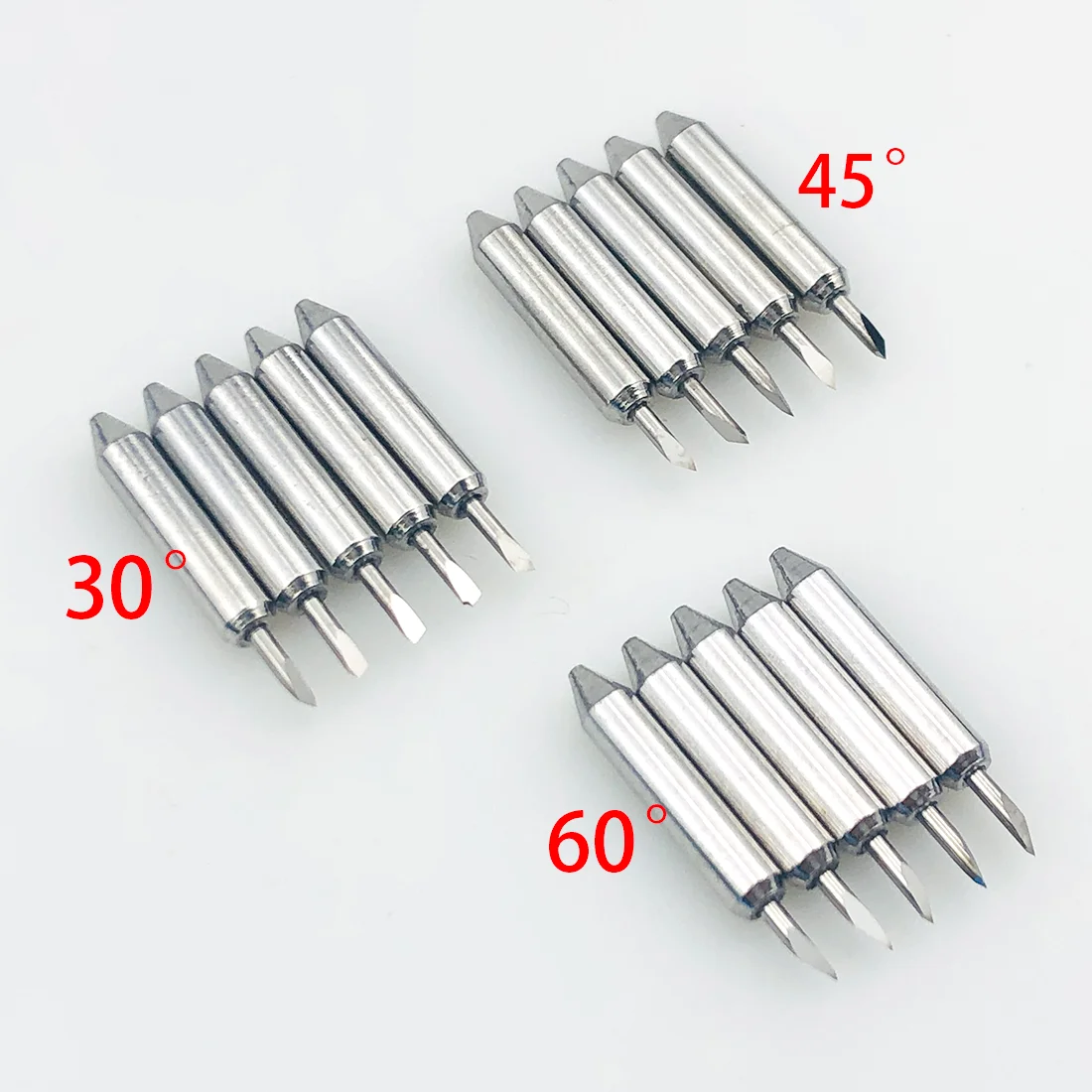 15pcs Dia 3mm 30/45/60 Degree Plotter Blades Vinyl Cutter Knife for Cricut Joy Blade