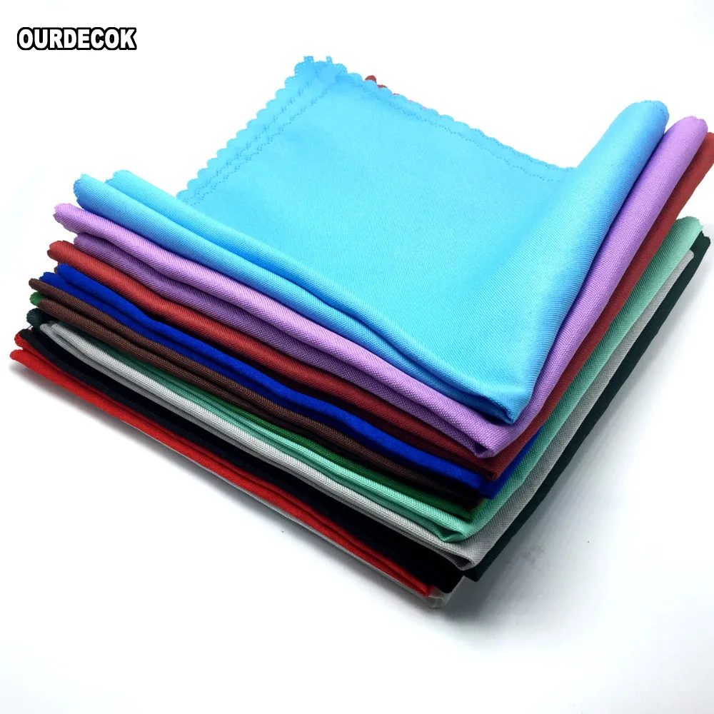 30 pieces 45CM*45CM Square Polyester Napkin Diner Handkerchief Many Colors Solid Popular Napkin Wedding Party