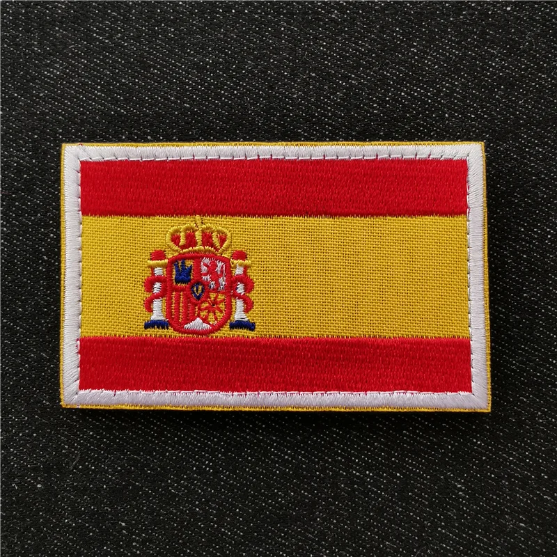 National Flag Badges Embroidery Patches for Clothes Sewing Supplies Decorative Stickers Clothing Velcroing DIY