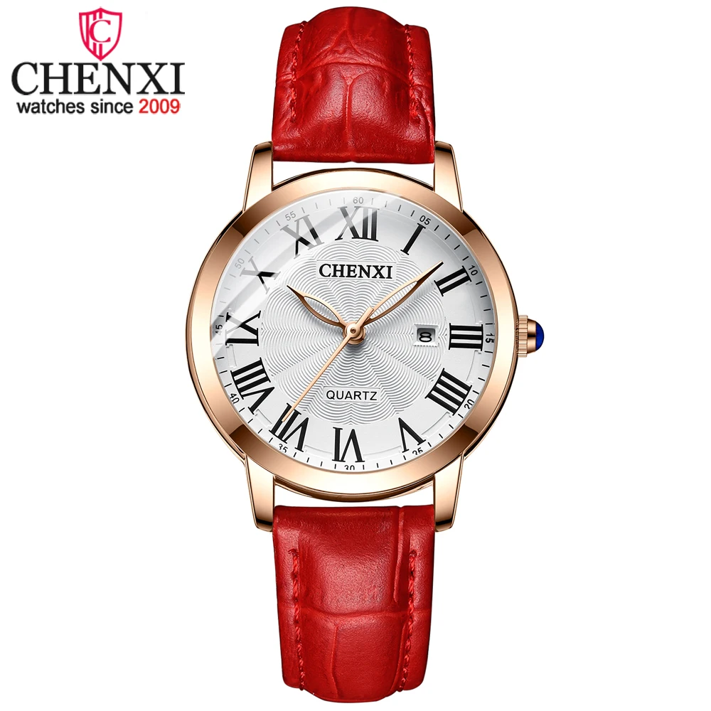 

CHENXI New Women Watch Top Luxury Brand Fashion Casual Ladies Watches Leather Quartz Waterproof Wristwatches Relogio Feminino