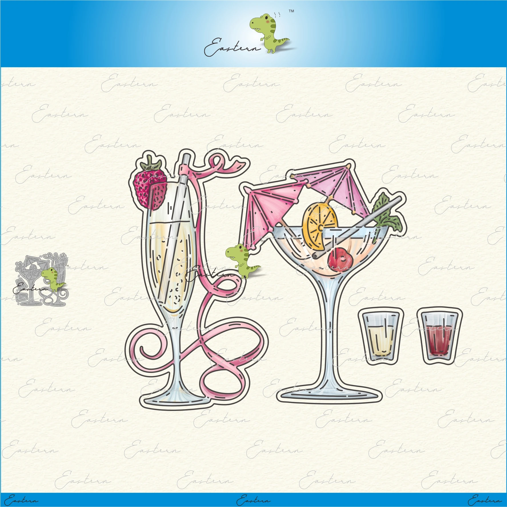 Cocktail drink metal cutting dies 2021 new diy die molds Scrapbooking Paper Making die cuts crafts die cuts large die