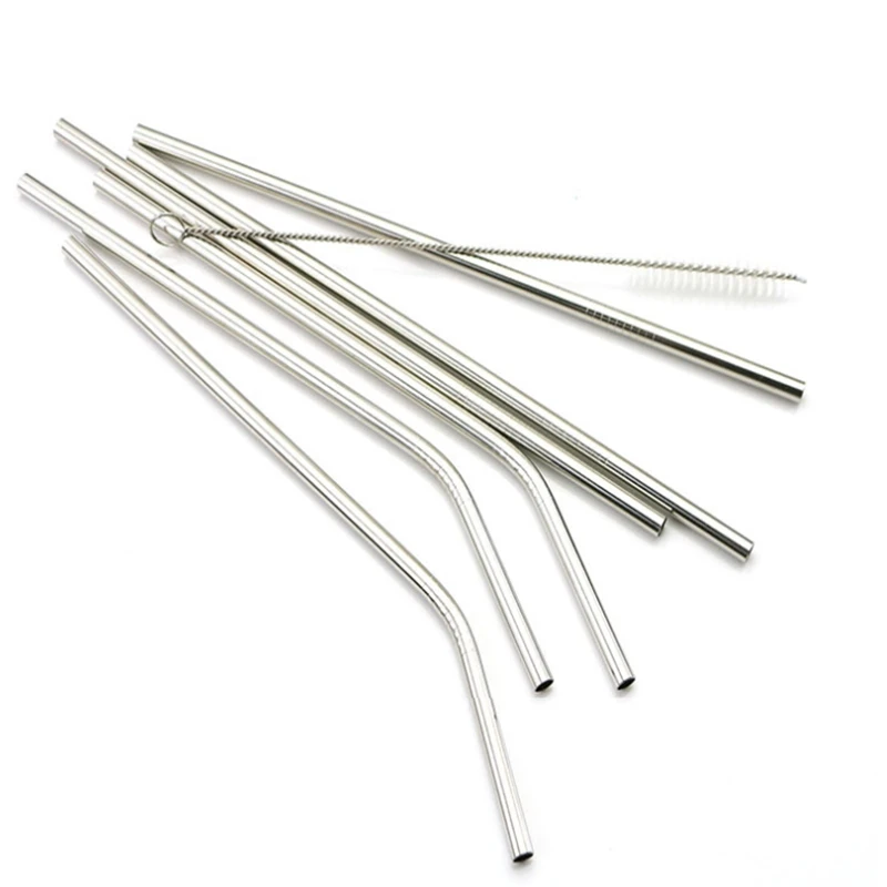 stainless steel straw straight and bent 8.5