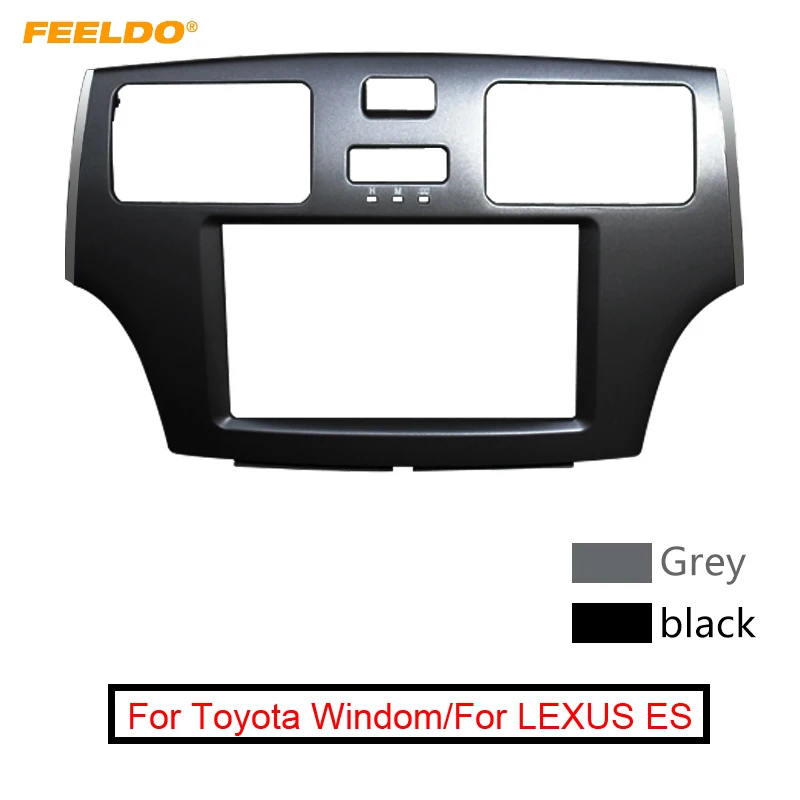 

FEELDO Car 2DIN Stereo Audio Fascia Panel Frame Adaptor For Toyota Windom LEXUS ES Dash Trim Frame Installation Fit Kit