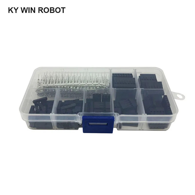 310pcs/set Dupont Wire Jumper Pin Header Connector Housing Kit Male Crimp Pins+Female Pin Connector Terminal Pitch With Box