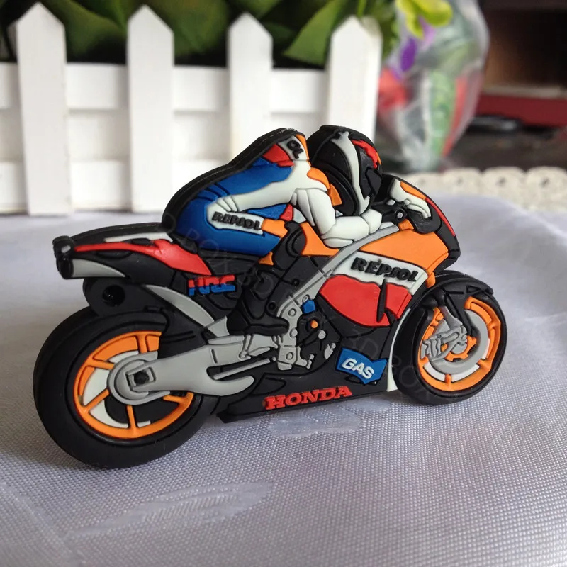 Motorcycle Cartoon USB Flash Drive 128GB 8GB 16GB 32GB Pen Drive 64GB U Stick Flash Disk Pendrive USB 2.0 Drive Memory Stick