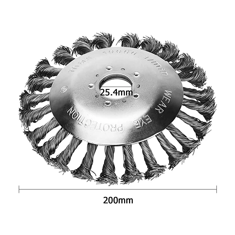 Cabezal de corte de alambre de acero, desbrozadora de hierba, eliminación de polvo, placa de hierba para cortacésped, ajuste Universal, recortadora de eje recto, 6 ", 8"
