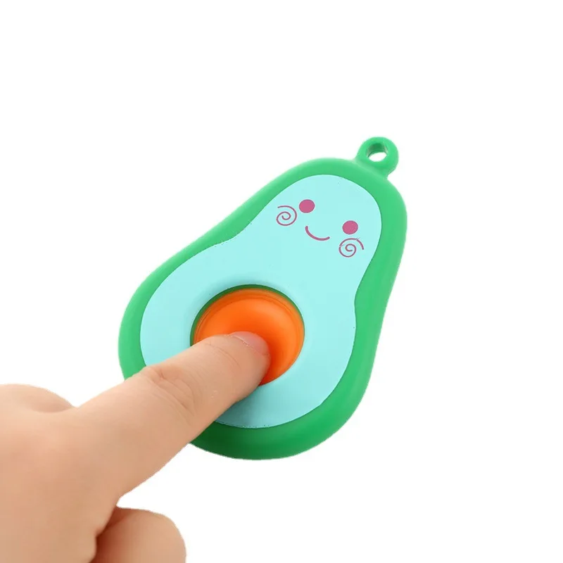 Cute Avocado Silicone Simple Dimple Squeeze Soft Ball Decompression Toys Children Hand Fidget Toy Relieve Stress Kids Gift