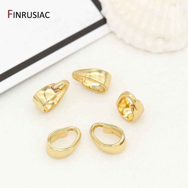 14K Gold Plated Bale Pinch Clasp For Pendant Making DIY Necklace Jewelry Making Findings