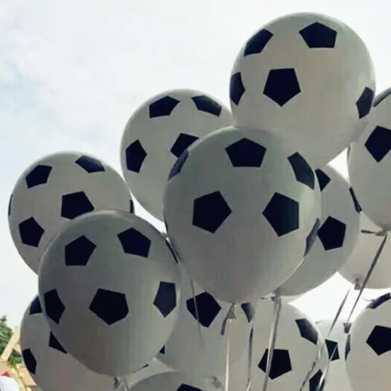 100 pcs/lots Ballons Football Soccer Theme Party Latex Balloons Black White Ballons Globo Boys Birthay Games Toys Party Supplies