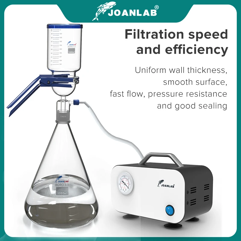 JOANLAB 2L 5L Large Diameter Vacuum Filtration Apparatus Laboratory Glass Equipment Sand Core Liquid Solvent Membrane Filter