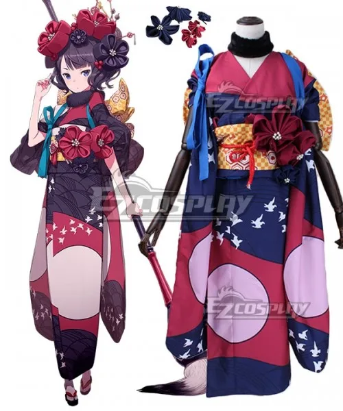 Fate Grand Order FGO Katsushika Hokusai Adult Women Full Set Suit Kimono Halloween Carnival Outfit Cosplay Costume E001