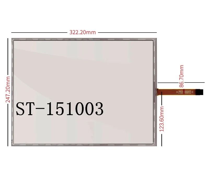 

ST-151003 Новый 15-дюймовый 5-линейный сенсорный экран подходит для промышленного контроля промышленного уровня POS food machine touch 322,2*247,2