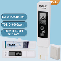 3 In 1 Digital Water Quality Tester EC TDS Meter Range 0-9990 Multifunctional Water Purity Temperature Meter for Drinking Pools