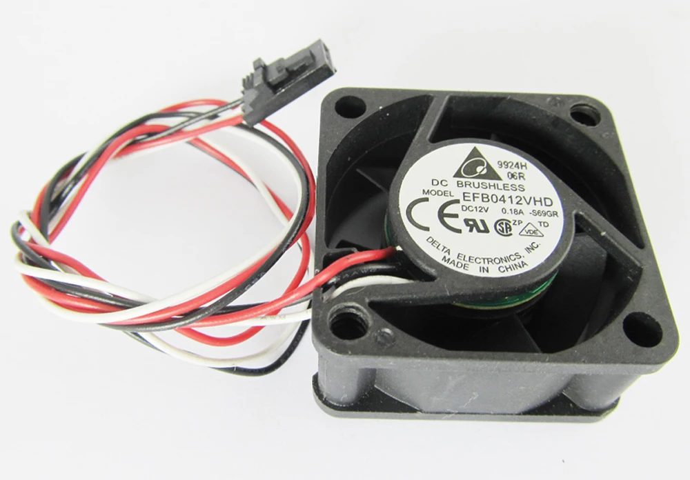 1pc Delta EFB0412VHD 40x40x20mm 40mm 4020 12V 0.18A DC BRUSHLESS Fan 3 pin wire