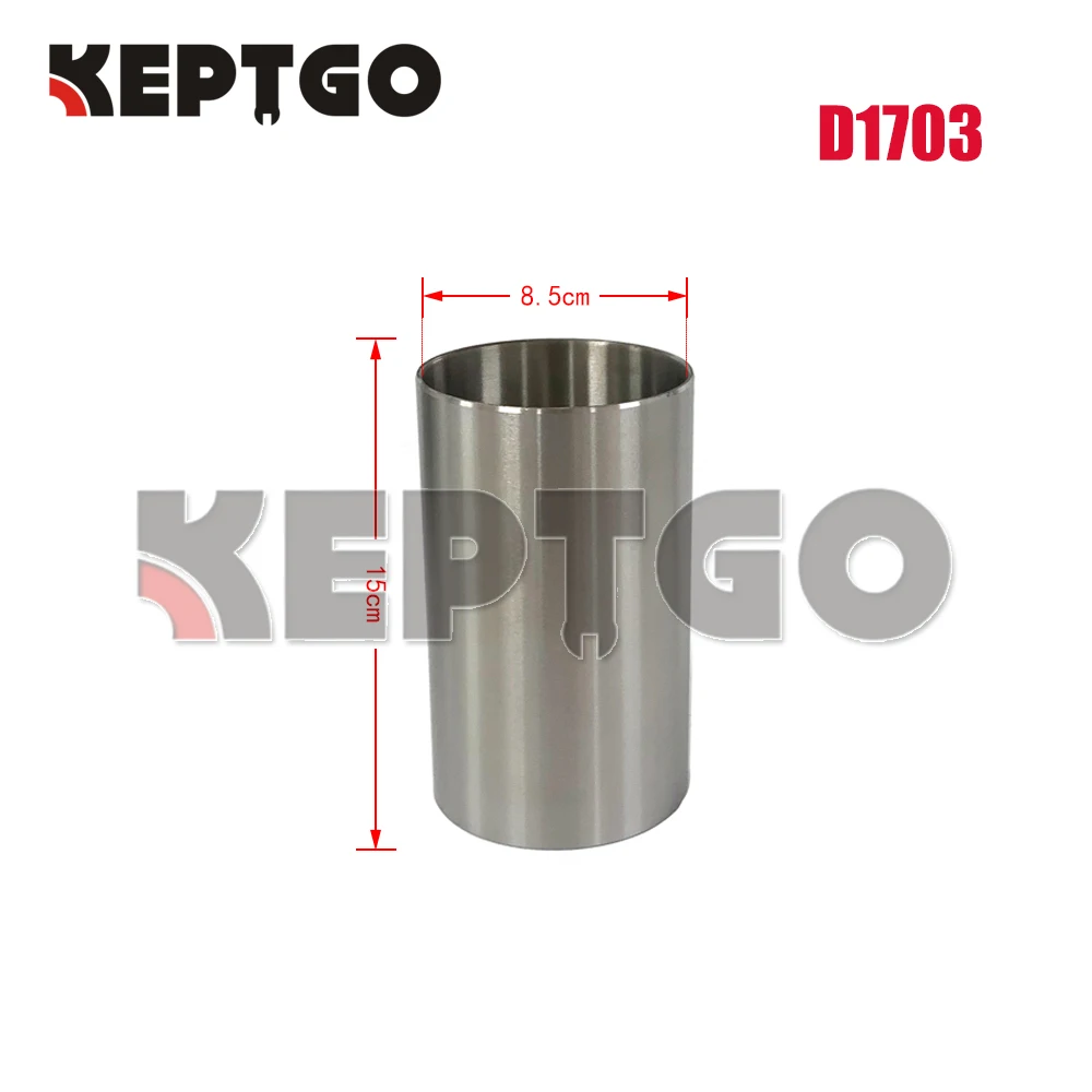 New D1703 Cylinder Liner  Semi-finished For Kubota  Engine (3 Pcs)