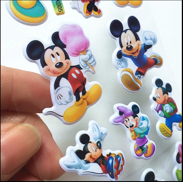 6PCS Cute Mickey Mouse Minnie Stickers For Kids Cute Anime Stickers Luggage Notebook Scrapbooking Sticker hot sale