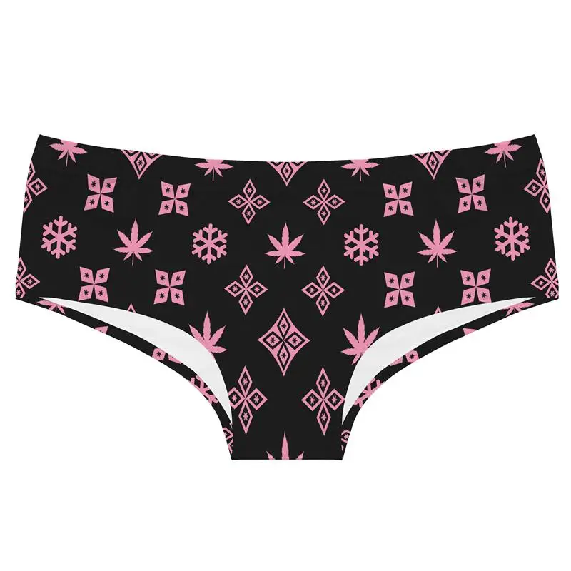 Original Cute Christmas Cartoon Printing Women\'s Lingerie Comfortable Cotton Panties Sexy Low-waist Female Briefs Tanga