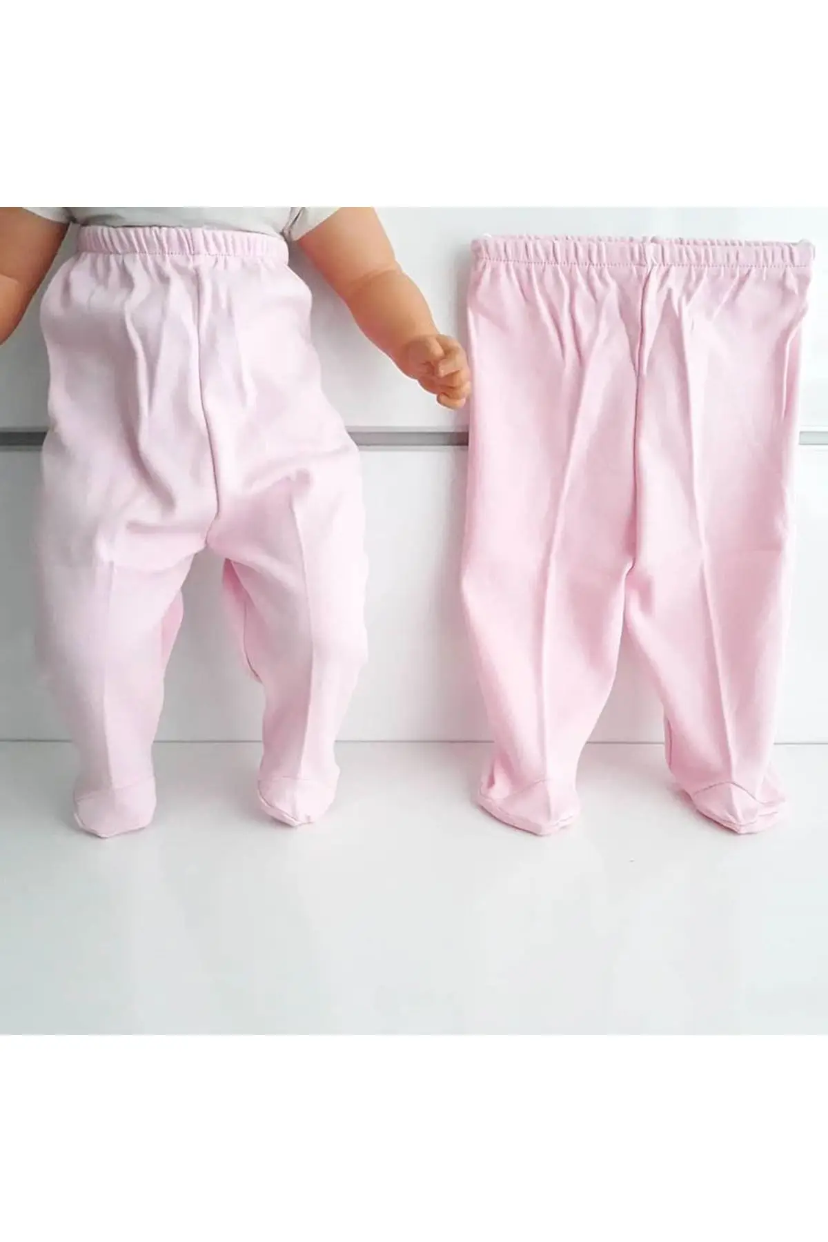 Patikli Pink Single Bottom Baby Combed Cotton Pants