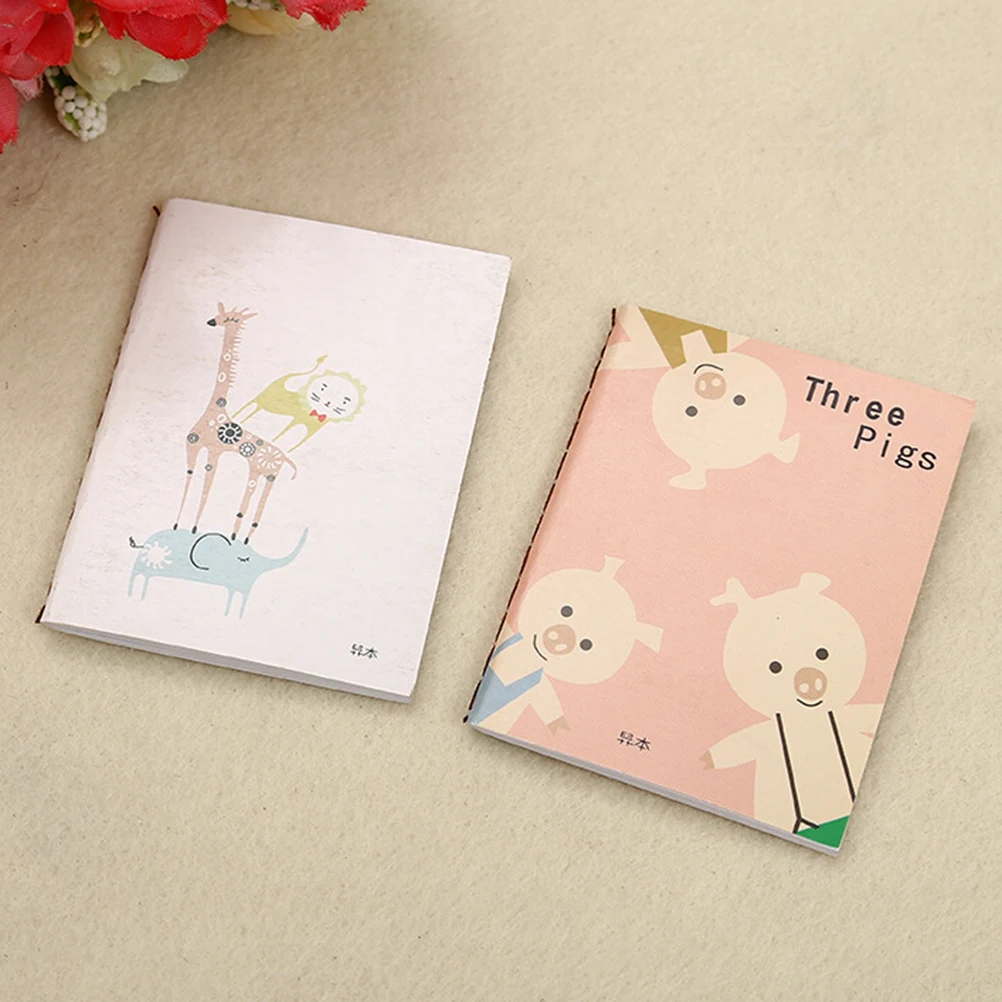 Nuovo prodotto Mini 8cm * 6cm diario diario Notebook corea simpatico cartone animato immagine cancelleria per bambini retrò cancelleria Kawaii