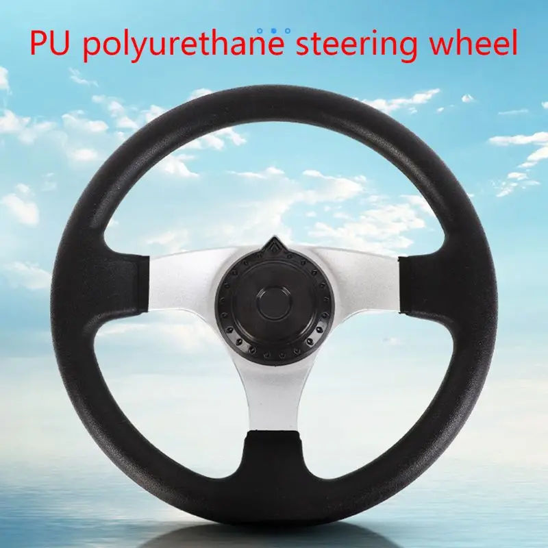 

270mm Universal For Go Kart Replacement Accessories PU Foam Steering Wheel Interior Vehicle With Holes Hardware 3 Spokes C45