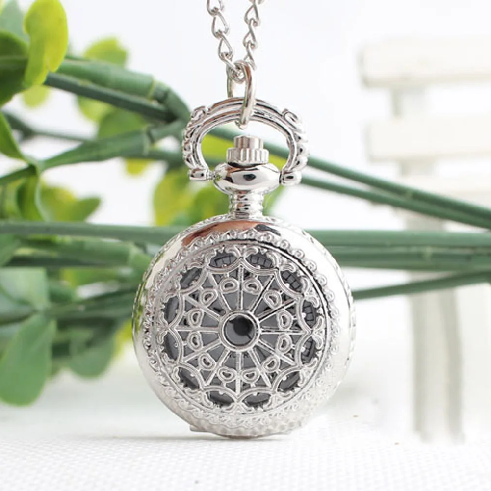 Retro small Size Spider Webs Pocket Watch/Watch Necklace Fashion Jewelry Pendant Watch Necklace XIN-Shipping