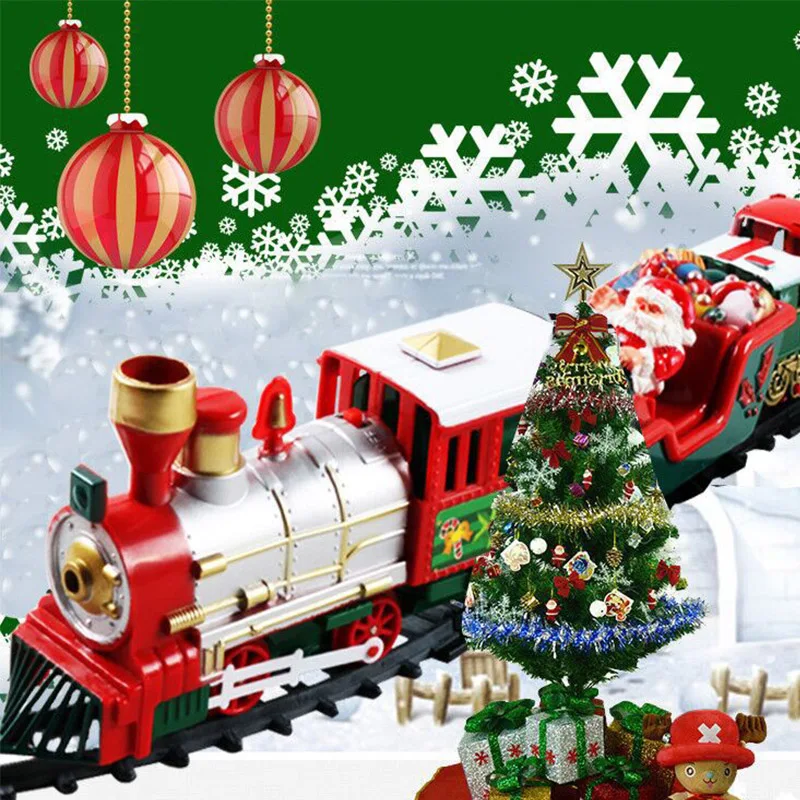 

Assemble Railway Transport Electric Rail Car Building Block Track Set Compatible Toy Brick Train Home Interactive Christmas Gift