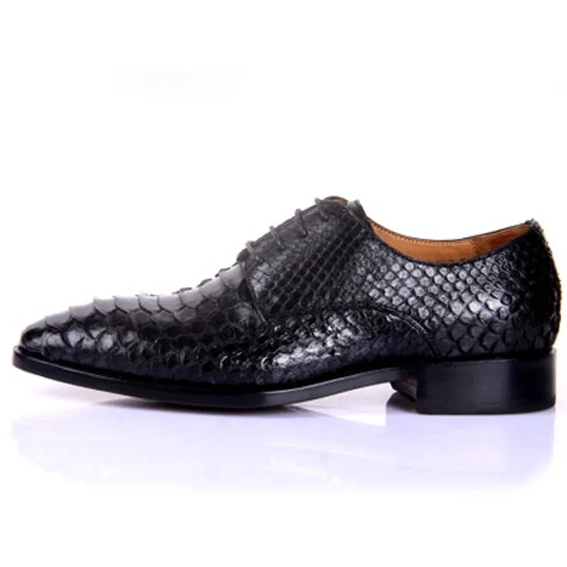 hebu Pure manual  import  Python skin  Men shoes  daily  contracted  fashion  Snake skin  Men shoes men formal shoes