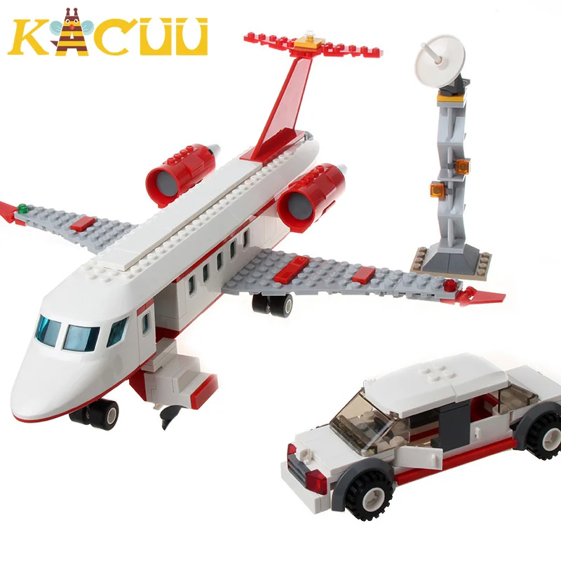 City Plane Airplane Sets Blocks City Cargo Airport Station Construction DIY Brick Air Bus Car Figure Friends Building Blocks Toy