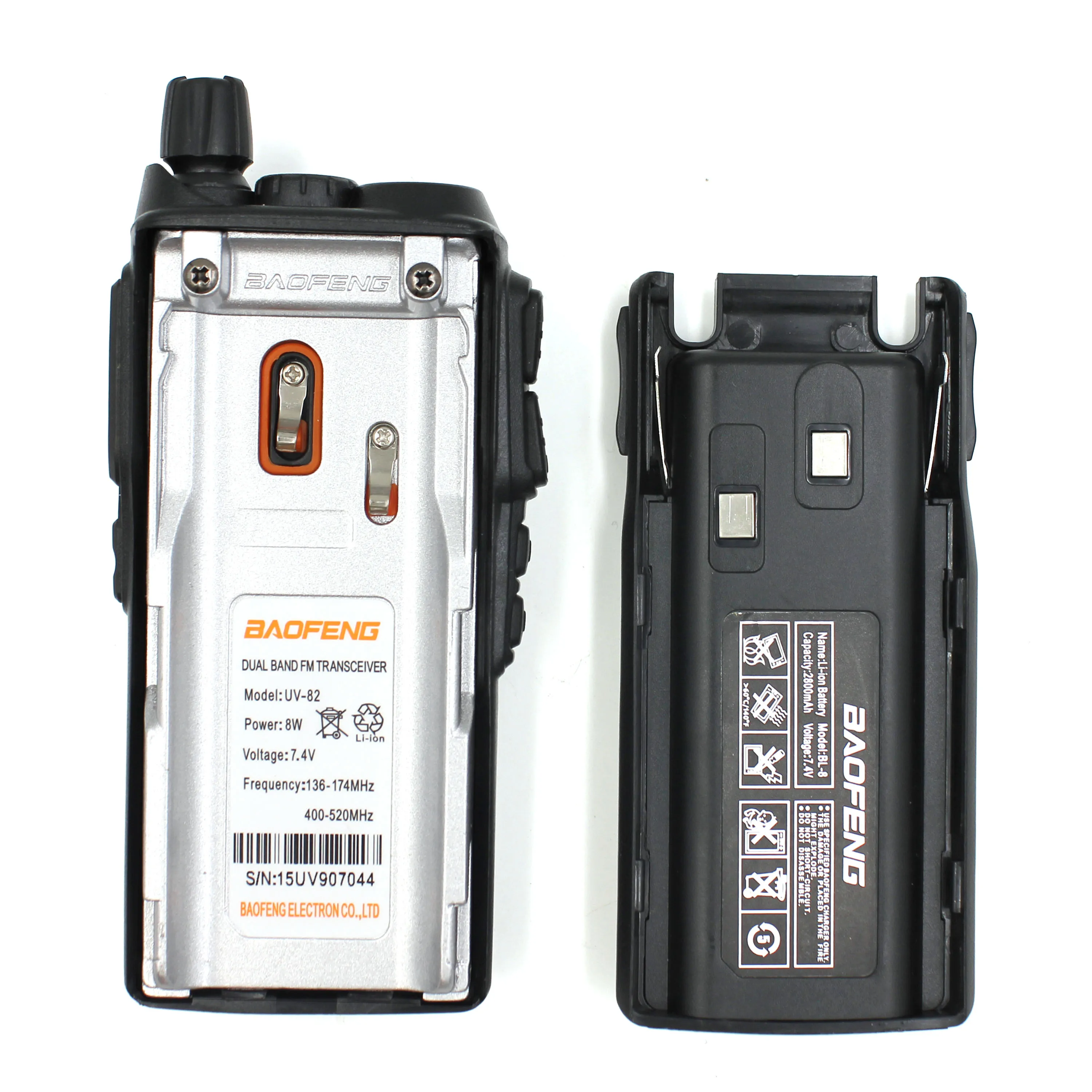 Imagem -05 - Baofeng Uv82 Walkie Talkie Transceptor Portátil de Banda Dupla Ptt Duplo Rádio em Dois Sentidos 136174mhz 400520mhz 8w Woki Toki cb Pcs