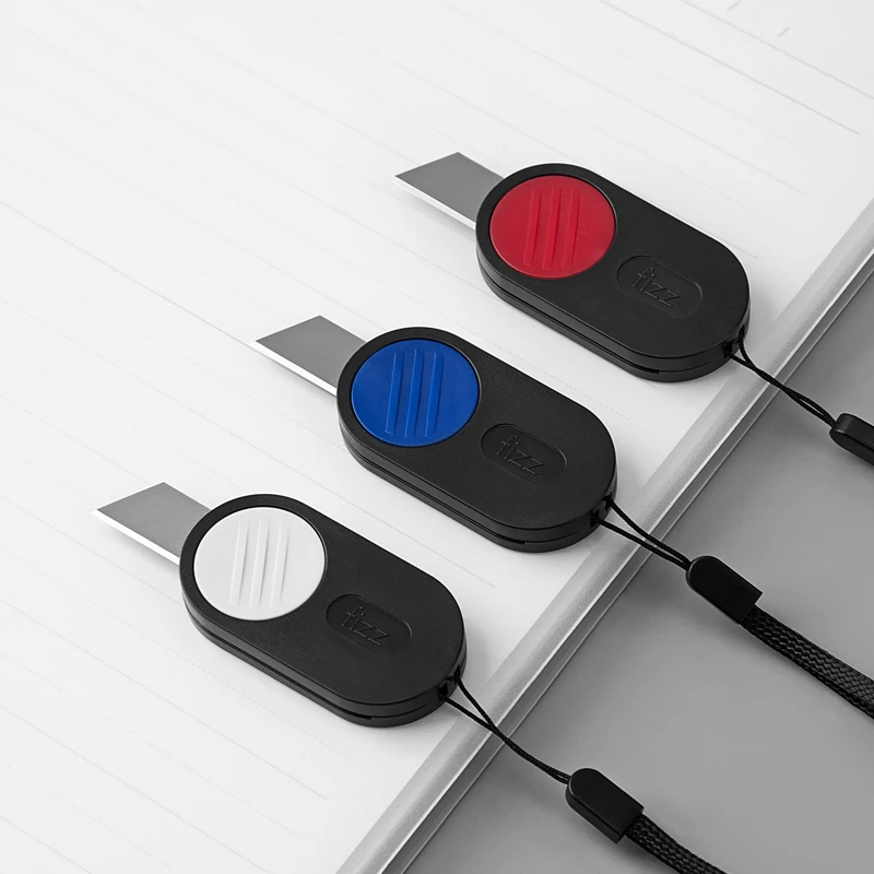 Портативный мини-нож Fizz Универсальный канцелярский нож, красный, синий, белый, для открытия упаковки, для офиса, школы, искусства, для студен...