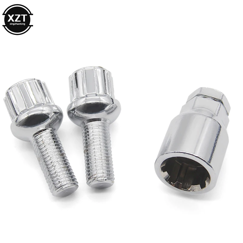 4pcs M12x1.5 Anti theft Screw Bolts Security Alloy Steel Wheels Formula Closed Acorn Locking Lug Nut for Universal Car