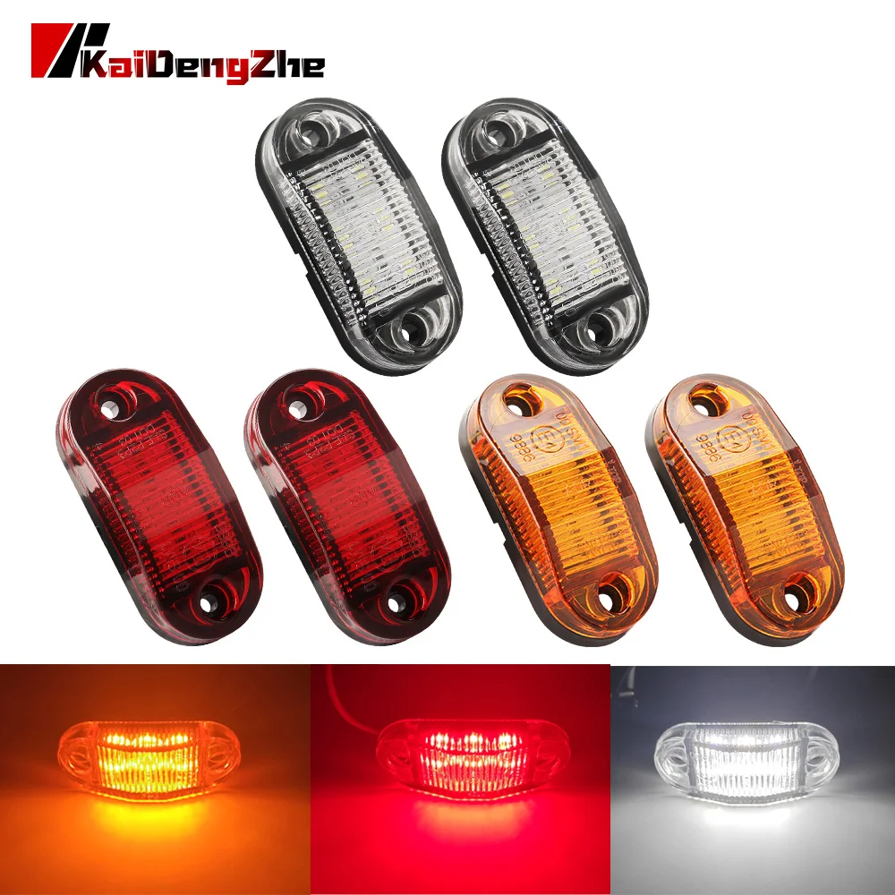 2 Pcs LED Side Marker Light Warning Light Trailer led Lamp Emergency Light Signal Lamps Indicator For Bus SUV Truck Trailer