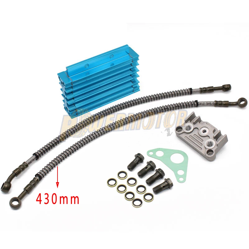 Engine For 125cc ATV Pit Bike Radiator CNC Oil Cooler Aluminium Kit For Pit Dirt Bike Motocross Motocycle Cooling Accessories