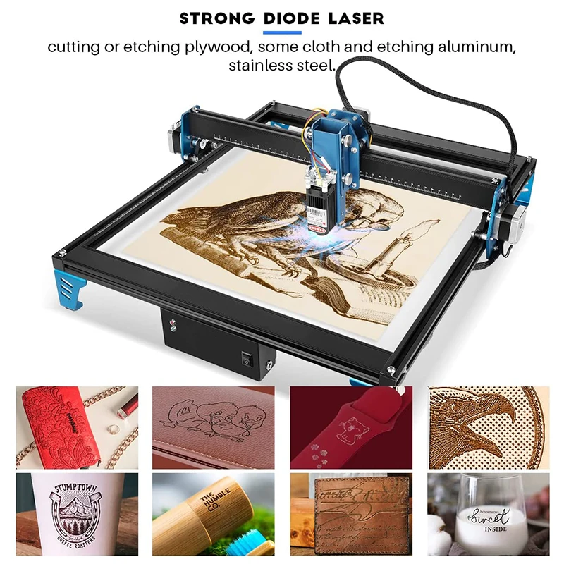 Laser Engraving Machine,1.6W Laser Master for Wood Kraft Paper Card Compact Desktop Laser Carving Etcher Printer Engraving Tool