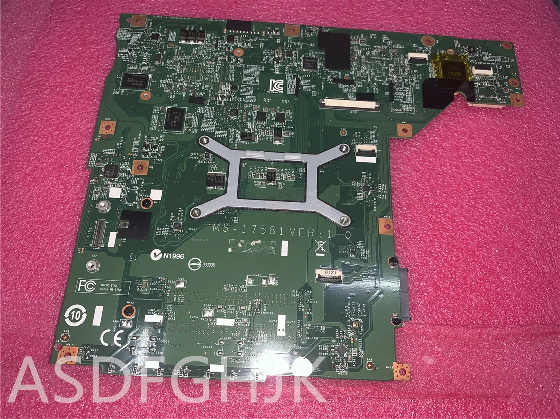 

MS-17581 VER 1.0 / 1.1 FOR MSI MS-1758 GP70 CX70 MOTHERBOARD Work perfect and free shipping