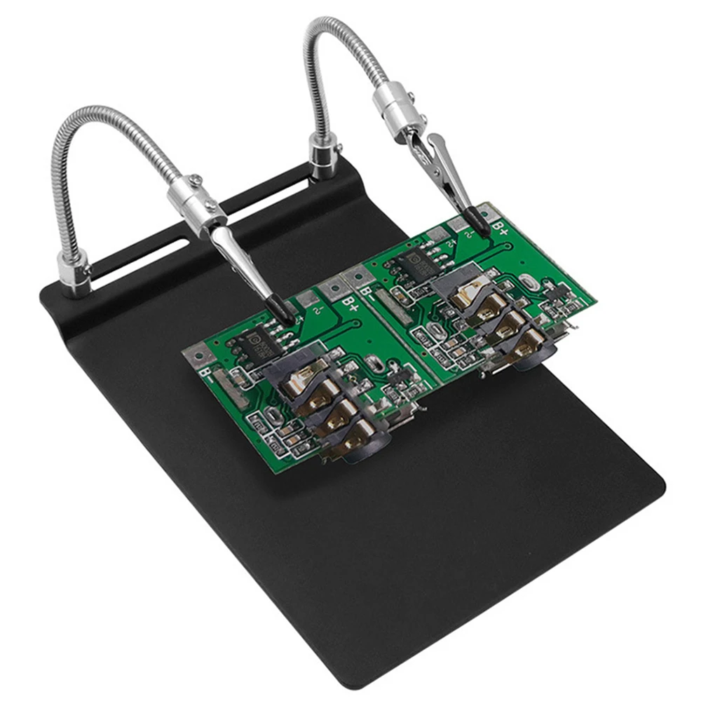 Magnetische Pcb Board Vaste Clip Flexibele Arm Solderen Derde Hand Vergrootglas Glas Soldeerbout Houder Reparatie Tools