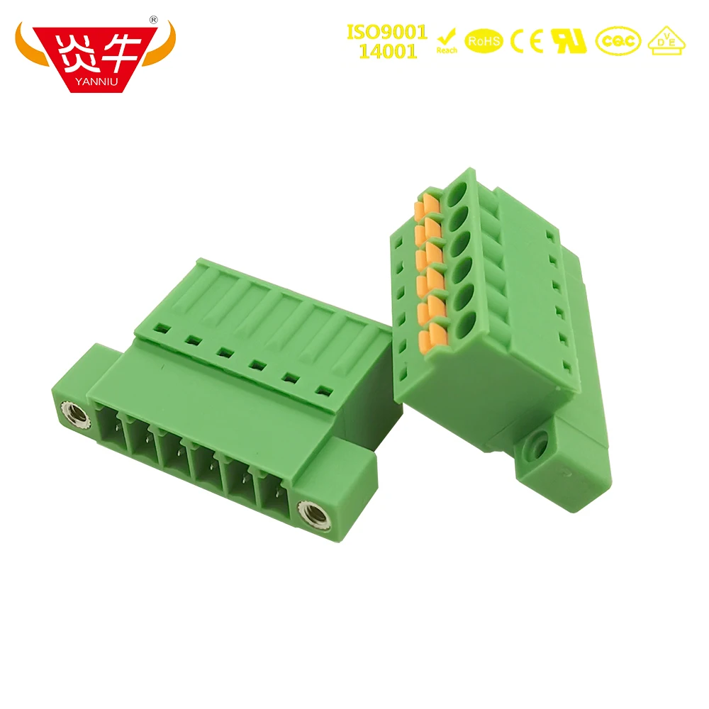 10Pcs 3.5Mm Reverse Plug 15Edgkdrp KF2EDGKDRP 3.5 2P ~ 12P Pcb Connector Plug-In terminal Blok Fkic 1,5 St Phoenix Contact
