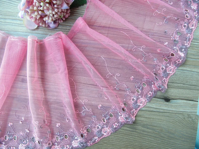 

14 ярдов праздничное платье легко удалимая верхний край декорирован кружевом отделкой сетки вышивка аппликация Сделай Сам шитье ремесло Шторы шнурки край 22 см Ширина