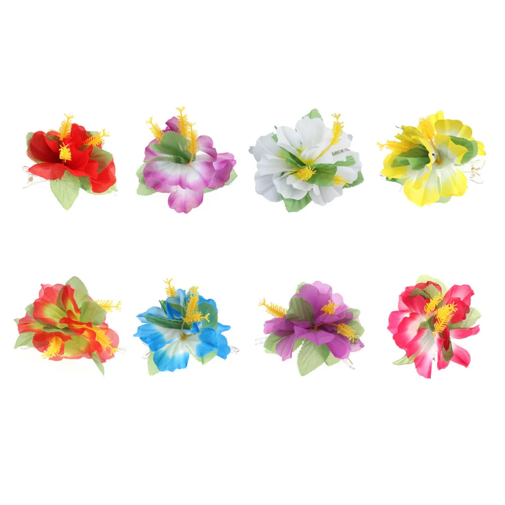 Hawaiian Hair Clip Exquisite Flower Design Hairpin for Beach Wedding Party and Daily Hair Decoration